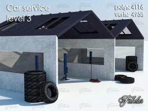 car service all 10 levels 3D Model