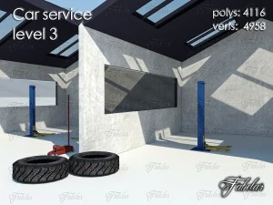 car service all 10 levels 3D Model