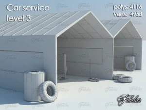 car service all 10 levels 3D Model