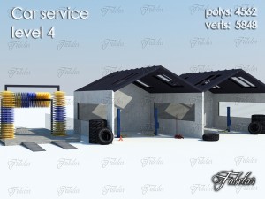 car service all 10 levels 3D 모델