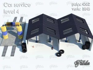 car service all 10 levels 3D Model