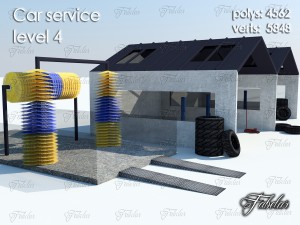 car service all 10 levels 3D 모델