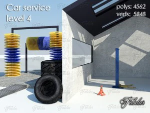 car service all 10 levels 3D Model