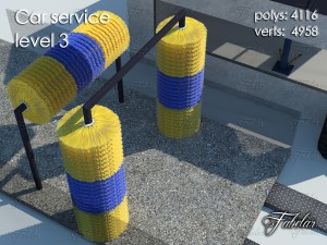 car service all 10 levels 3D 모델