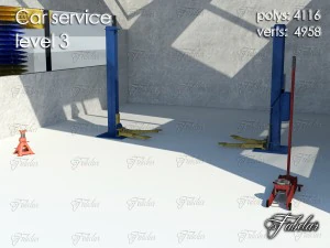 car service all 10 levels 3D Model