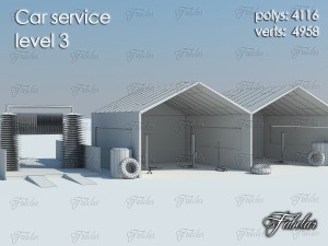 car service all 10 levels 3D 모델