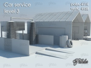 car service all 10 levels 3D 모델
