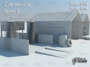 car service all 10 levels 3D Model