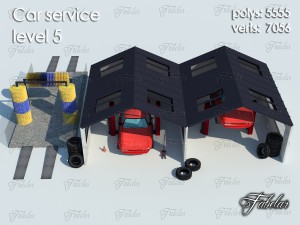car service all 10 levels 3D 모델
