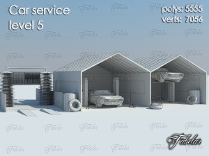 car service all 10 levels 3D 모델