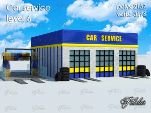 car service all 10 levels 3D Model
