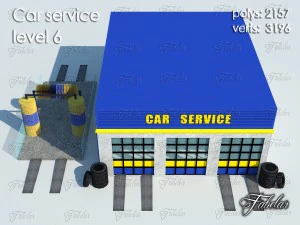 car service all 10 levels 3D Model