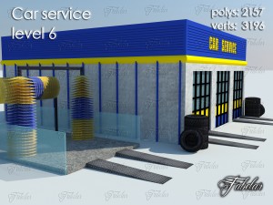 car service all 10 levels 3D 모델