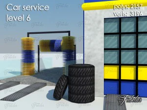 car service all 10 levels 3D Model
