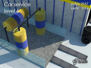 car service all 10 levels 3D Model