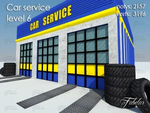 car service all 10 levels 3D Model