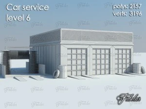 car service all 10 levels 3D Model
