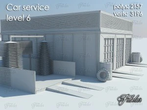 car service all 10 levels 3D Model