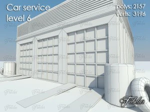 car service all 10 levels 3D Model