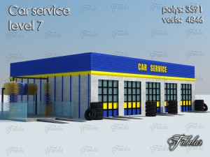 car service all 10 levels 3D 모델