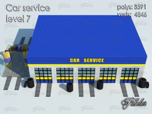 car service all 10 levels 3D 모델