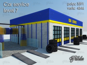 car service all 10 levels 3D 모델