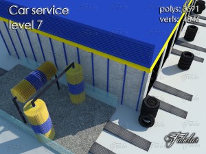 car service all 10 levels 3D 모델