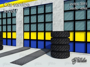 car service all 10 levels 3D 모델