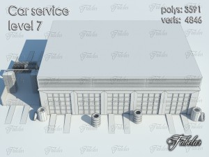 car service all 10 levels 3D 모델