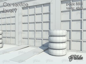 car service all 10 levels 3D 모델