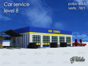 car service all 10 levels 3D Model