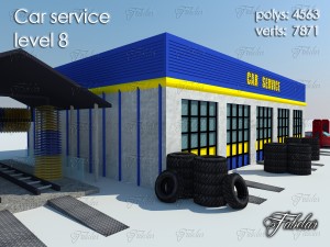 car service all 10 levels 3D 모델