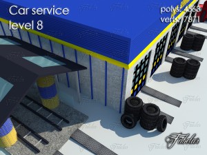 car service all 10 levels 3D 모델