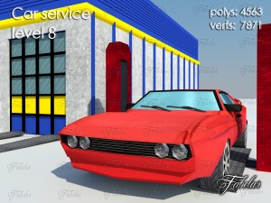 car service all 10 levels 3D 모델