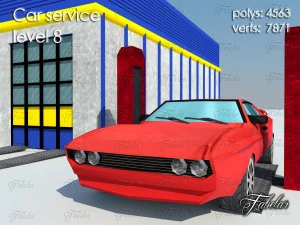 car service all 10 levels 3D Model