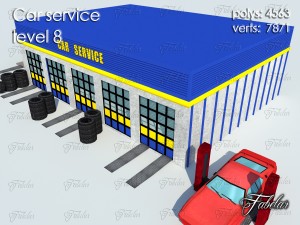 car service all 10 levels 3D 모델