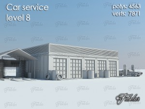 car service all 10 levels 3D 모델
