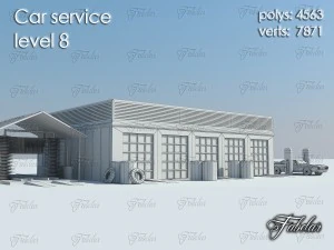 car service all 10 levels 3D Model