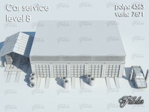 car service all 10 levels 3D 모델