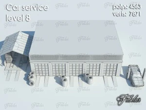 car service all 10 levels 3D Model