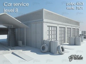 car service all 10 levels 3D Model