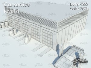 car service all 10 levels 3D 모델