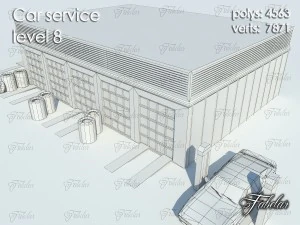 car service all 10 levels 3D Model