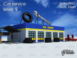 car service all 10 levels 3D Model