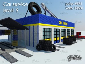 car service all 10 levels 3D Model