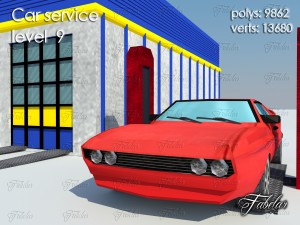 car service all 10 levels 3D 모델