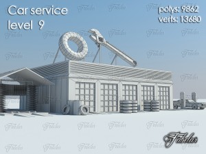 car service all 10 levels 3D 모델