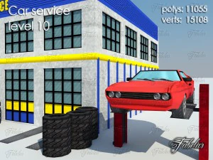 car service all 10 levels 3D Model