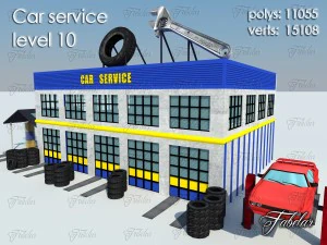 car service all 10 levels 3D Model