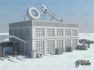 car service all 10 levels 3D Model